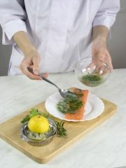 Приготовление блюда по рецепту - Семга с овощами в фруктовом соусе. Шаг 2