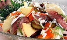 Рецепт - Салат с сельдью и овощами