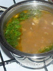 Приготовление блюда по рецепту - Постный суп с фасолью и грибами. Шаг 14
